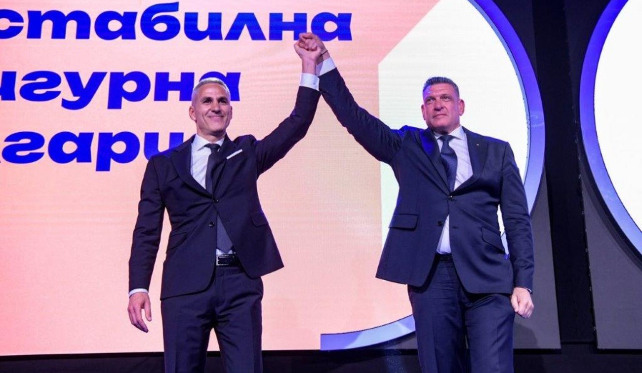 Андрей Гюров и Георги Кандев при откриването на предизборната им кампания в София